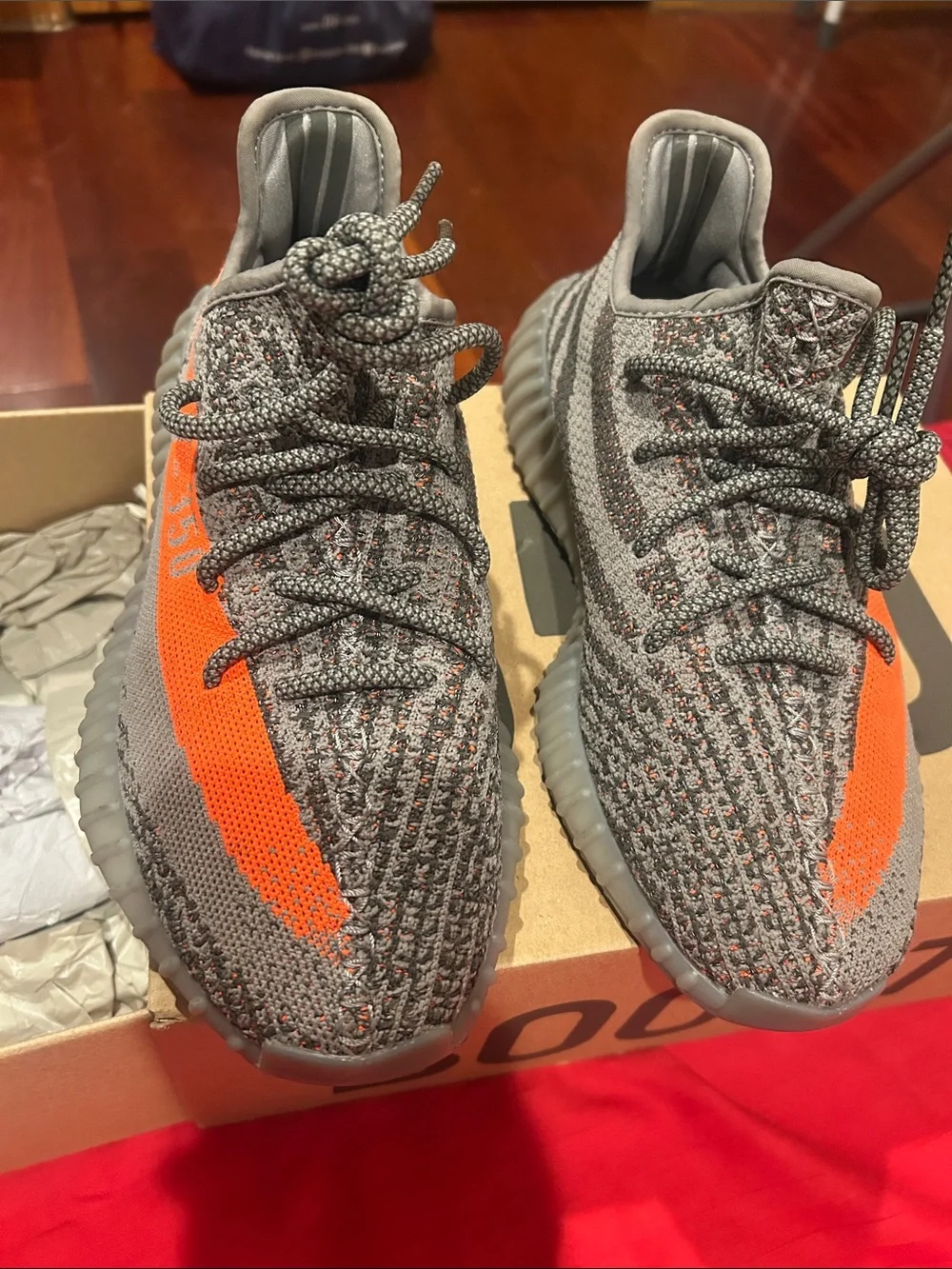 Yeezy 350 Cardboard Box in Tan with Black Print